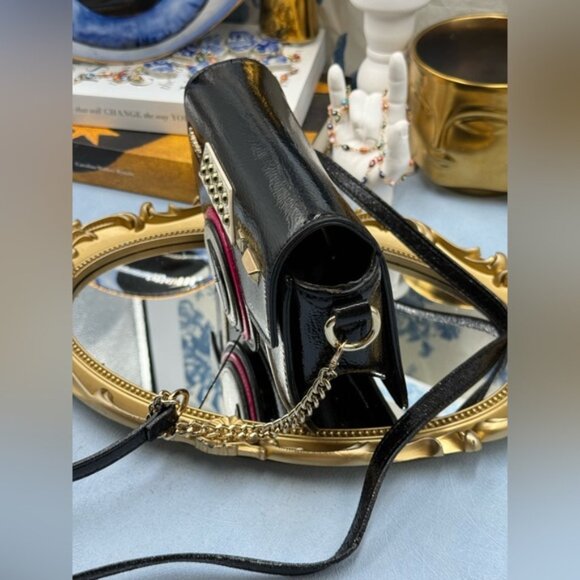 🆕 BETSEY JOHNSON 🧿 NWOT Get My Good Side Novelty Camera Crossbody Bag, Black - Picture 6 of 16